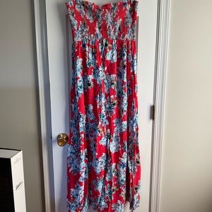 Strapless maxi dress